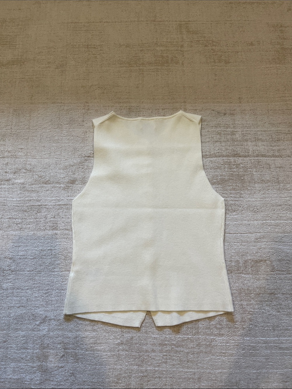Aritzia Cream Button-Front Knit Vest - Picture 4 of 4